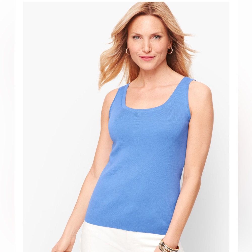 Talbots Kelly Shell Sweater Tank White NWT